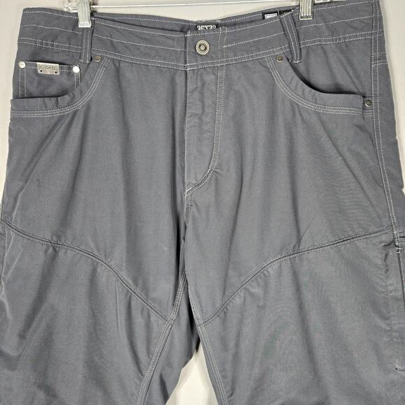 Kuhl Liberator Convertible Pants Mens 36x32 Stealth Zip Off Hiking Nylon Gray - Picture 3 of 11